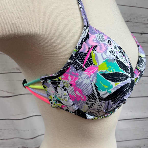 34C VS Floral Strapy Bikini Top - Picture 4 of 12